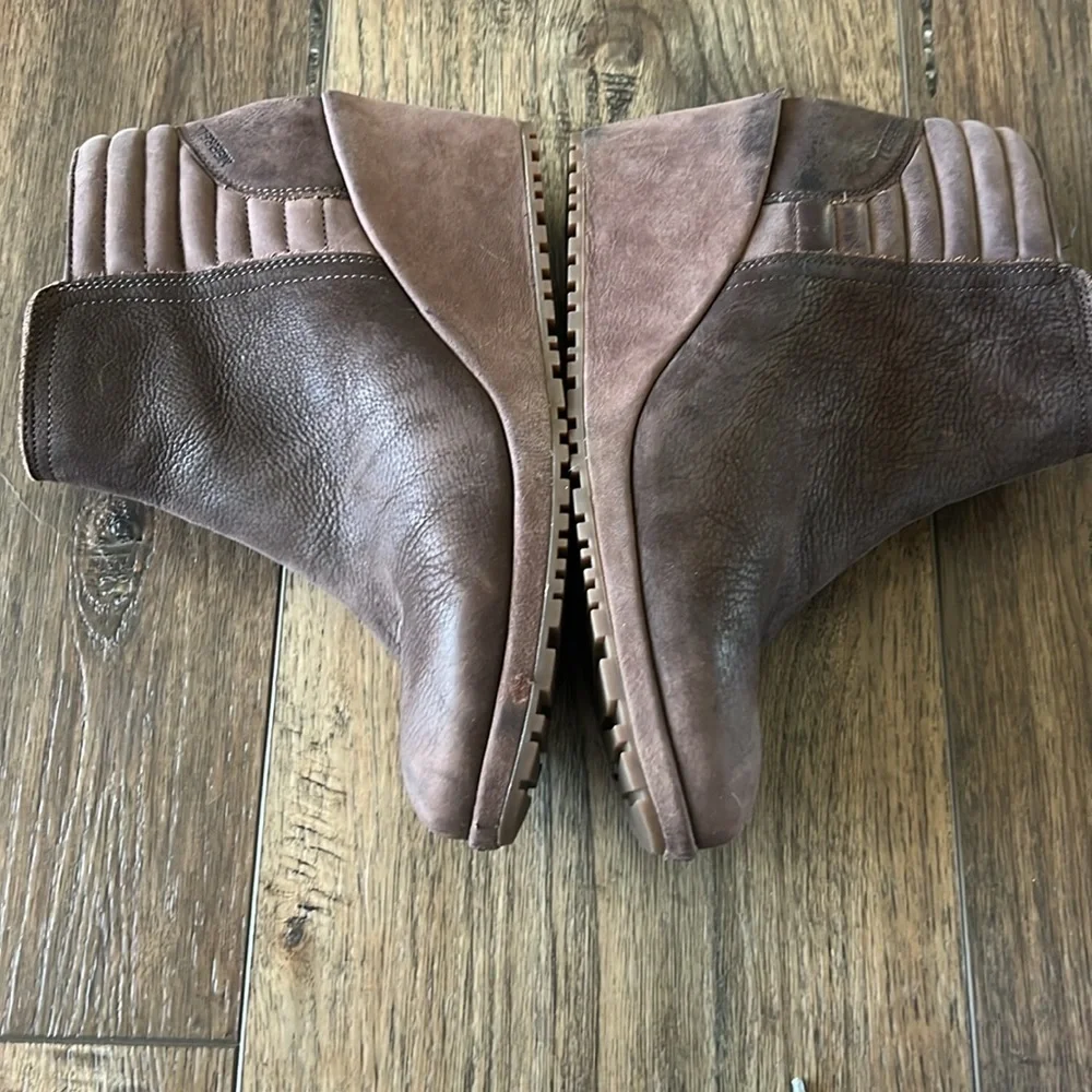 Merrell Tremblant Wedge Ankle Bluff Waterproof Leather Bootie Brown Size